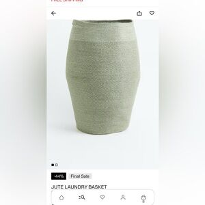 H&M Jute Laundry Basket